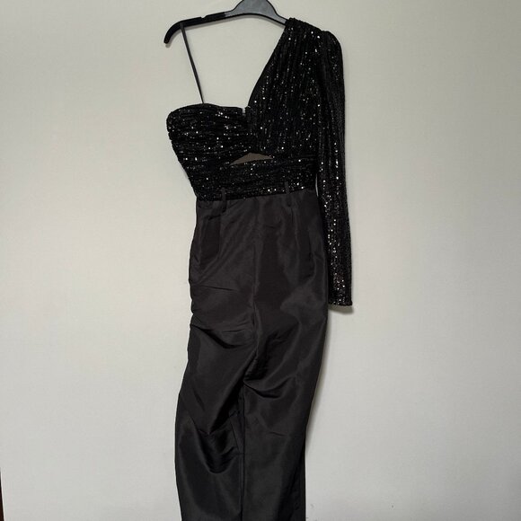 Self portrait black jumpsuit with sequins - Picture 1 of 3